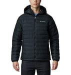 Columbia Men's Powder Lite Hooded Jacket, Hooded Puffer Jacket, Black, Size L