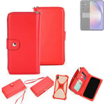 Wallet Mobile phone cover Samsung Galaxy A54 5G Phone protective Case red