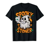 Spooky Stoner Funny Halloween Weed Cannabis Marijuana 420 T-Shirt