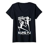 Womens funny music lyrics sarcastic kung fu graphic mens 70's movie V-Neck T-Shirt