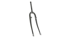 Fourche vtt 26   rigide cintree acier chrome avec tasseaux pivot filete 22 2mm   1   230mm filete sur 140mm