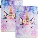 Housse Tablette Pour 10 Zoll Tablet Pu+Tpu Matérielle Coque Tablette 10 Pouces Avc Fonction Support Etui Tablette N'a Pas De Découpe Pour La Caméra Arrière Licorne