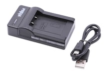 vhbw Chargeur USB de batterie compatible avec Casio Exilim EX-Z150, EX-Z155, EX-Z250 batterie appareil photo digital, DSLR, action cam