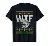 Funny Where's The Fish WTF Fisherman Ugly Christmas Sweater T-Shirt