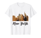 New York City Skyline Manhattan Skylines Statue of Liberty T-Shirt