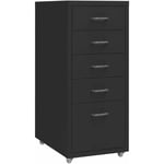 Prolenta Premium - Furniture Limited - Classeur mobile Noir 28x41x69 cm Métal