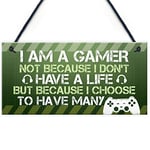 RED OCEAN Funny Gamer Gifts Novelty Gaming Sign For Boys Bedroom Games Room Gaming For Son Brother