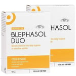 Thea Pharma Blephasol Duo Eyelid Hygiene Solution - Pack of 2 x 100ml & 100 Pads