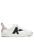 Kate Spade New York Signature Sneaker - True White/ Mochi Pink/ Black - True White/ Mochi Pink/ Black