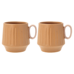 Villa Collection Styles Mugg m handtag och räfflor 2 st - 0,3liter-dia.11,5cm