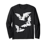 Bats Halloween Spooky Night Goth Gothic Men Women Kids Long Sleeve T-Shirt