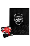 Arsenal F.C. Black Fleece Throw Blanket Comfort Warm Winter Cosy Homewear