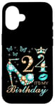 Coque pour iPhone 16 24 ans, c'est mon anniversaire, 24 ans, Reine des 24 ans