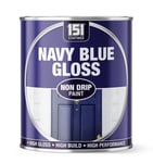 151 Wood Metal Brick Interior Exterior Non-Drip Gloss Paint 300ml - Navy Blue