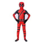 Kids Boys Deadpool Fancy Dress Party Jumpsuit Cosplay Kostym 110cm 140cm