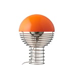 Verpan - Wire Table Lamp Ø30 cm Chrome/Orange - Bordslampor - Verner Panton - Orange