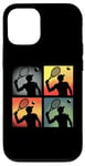 Coque pour iPhone 12/12 Pro Joueur de tennis Pop Art - Amateur de tennis vintage