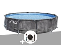 Kit piscine tubulaire Intex Baltik ronde 5,49 x 1,22 m + Pompe ? chaleur