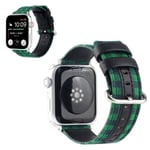 Apple Watch Series 6 / 5 44mm ristikkokuvioinen kellonauha - Vihreä / Musta Green