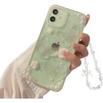 Kompatibel med iPhone 11 Skal 3D Fjäril Blommig Klar med Design Estetisk Kvinnor Tonårsflickor Glitter Vacker Kristall Glittrande Söt Girly Telefonfodral