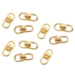 10 stycken Swivel Hook Clasp Zinklegering Dubbeländad Nyckelring Koppling Hantverk DIY Handgjord Anslutande Nyckelring Guld 18mm L