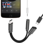 Aux Line 2 in 1 Converter Earphone Adapter Type C to 3.5 mm USB C Audio Cable