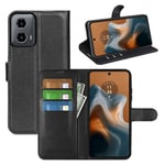 Moto G34      Pu Wallet Case    [Black]