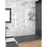 180X90 cm Receveur de douche en résine Rectangulaire avec cadre Gris Forte 180 X 90 X 6 cm