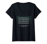 Womens Geek Tee - Geek word in Binary Code for Funny Nerds and Dev V-Neck T-Shirt