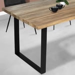 ID MARKET - Lot de 2 pieds de table carrés 78x71 cm design industriel