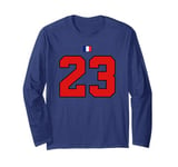 College 23 Number Style Vintage France Flag Long Sleeve T-Shirt