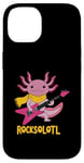 Coque pour iPhone 14 Rocksolotl Guitare Axolotl pour enfant