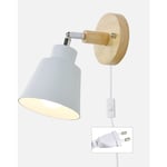 Applique Murale Avec Interrupteur Marche Et Prise Lampe De Chevet Moderne Vintage Macaron Applique Murale Bois Applique Murale Convient Pour Salon Et