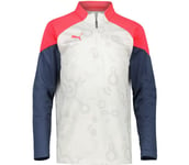 individualCUP 1/4 Zip JR träningströja Barn PUMA White-Fire Orchid 140