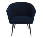 Fauteuil MARCUS tissu bleu marine