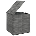 Boîte a coussins coffre de rangement de jardin resine tressee 100 x 97,5 x 104 cm gris