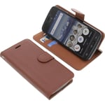 Bag for Doro 8040 Smartphone Book-Style Protection Case Phone Case Book Brown