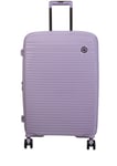 IT Luggage Hard Light Weight Expand 8 Wheel Medium Suitcase - Lilac