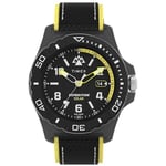 Timex Expedition North Montre pour hommes, 46 mm, bracelet noir écologique en deux parties, à ouverture rapide, cadran noir, boîtier noir TW2V66200