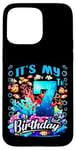 Coque pour iPhone 15 Pro Max C'est mon septième anniversaire, mon garçon Sea Fish Ocean Animals Aquarium