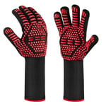 Gants de Barbecue résistants à la Chaleur Gants de Four Gants ignifuges Gants de Cuisson - OUTDOUSE BBQ Gants de Cuisine pour la Cuisson au Four, Rouge