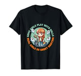 Ghost Hunting Girl Cartoon Design with Whimsical Vibes T-Shirt