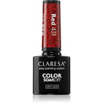 Claresa SoakOff UV/LED Color Warm Feelings Gel neglelak Skygge RED 431 5 g