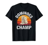 Dominoes Funny Board Game Lover Lucky Domino Player Vintage T-Shirt