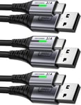 Cable Usb C Charge Rapide 3,1A, [2M+2M+0,5M/Lot De 3] Câble Usb Vers Usb C, Nylon Chargeur Cable Type C Usb A Cordon Usbc Pour Samsung Galaxy S21 S20 A34 Iphone 15 Pro Google Pixel 7 Xiaomi Ps5.