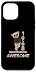 Coque pour iPhone 12 Pro Max 57ème anniversaire homme femme 1968 original Awesome ours en peluche