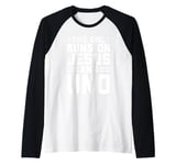 This girl runs on Jesus and uno funny christian card game Raglan Baseball Tee