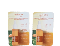 2 x Lumene Nordic-C Glow Boost Essence Serums 8ml Travel Size Brand New