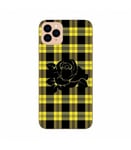 Coque iphone 11 PRO MAX tartan jaune fleur