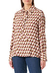 United Colors of Benetton Women's Blouse 58D8DQ01U, Geometric Pattern in Shades of Pink and Brown 70k, M